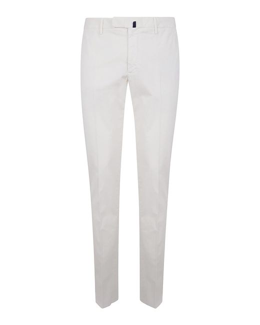 Incotex White Slim Fit Trousers for men