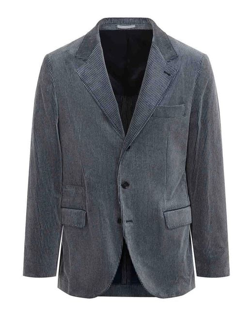 Brunello Cucinelli Blue Suit-Type Jacket for men