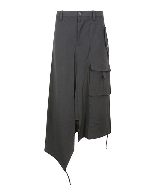 Yohji Yamamoto Gray Midi Skirt
