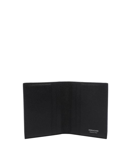 Ferragamo Black Monogram Cards Holder for men