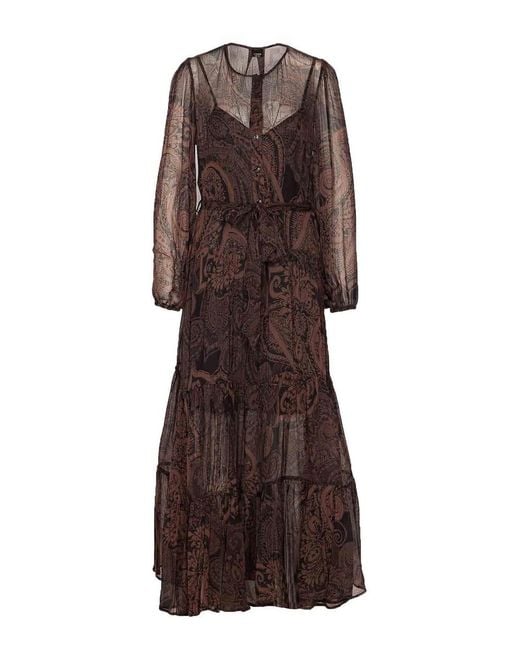 Pinko Brown Cheesecake Dress