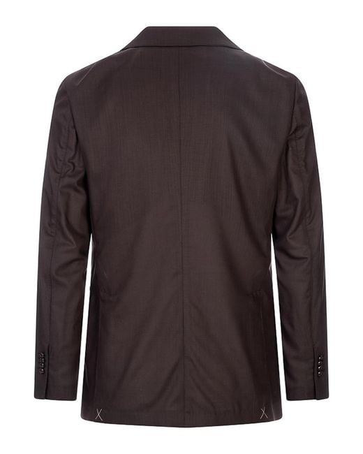 Montecore Brown Double-Breasted Jacket for men