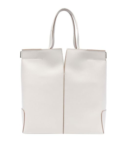 Tod's Natural Small Tods Di Folio Shopping Bag