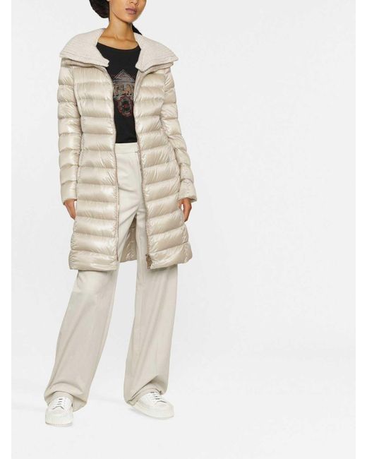 Herno Elisa Midi Down Jacket in Natural Lyst