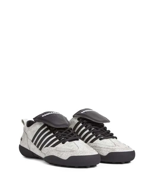 DSquared² Black Logo-Embroidered Sneakers for men