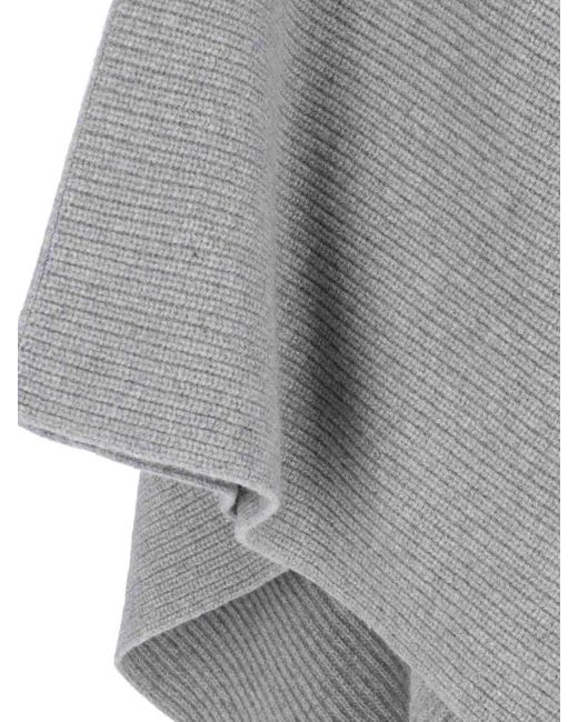 Stella McCartney Gray Wool And Cashmere Cape