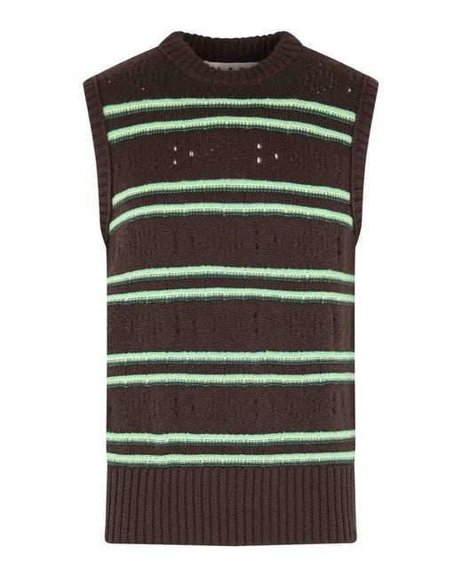 Marni Black Cashmere Vest for men