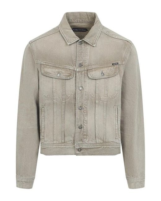 Tom Ford Gray Denim Jacket for men