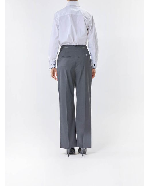 Karl Lagerfeld Blue Tailored Waist Zip Pants