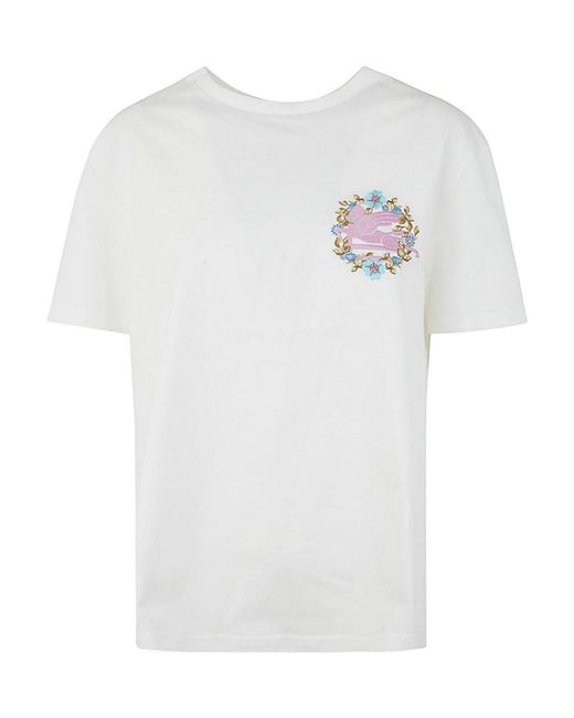 Etro White Logo Patch T-Shirt