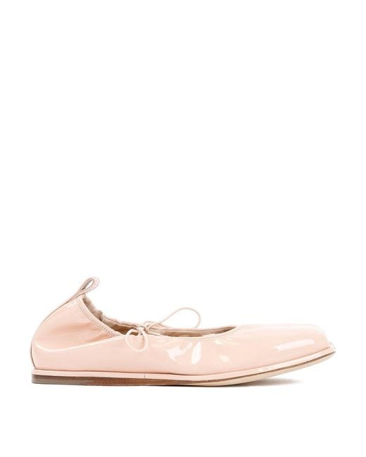 Simone Rocha Pink Heart Toe Lace-Up Ballerina