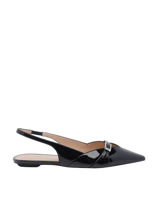Stuart Weitzman Black Georgie Flat Slingback