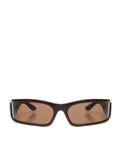 Balenciaga Brown Sunset Rectangle Sunglasses for men