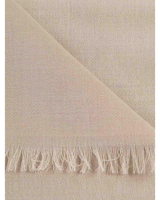 Eleventy Natural Cashmere And Wool Scarf for men