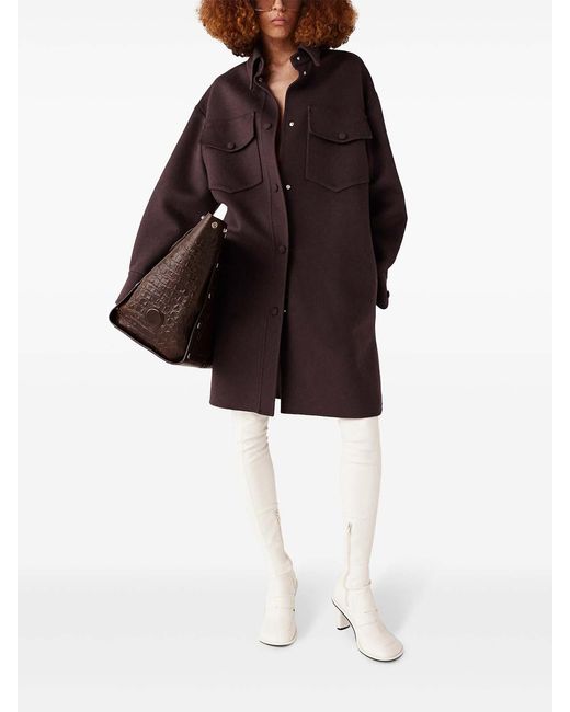 Stella McCartney Purple Press-Stud Fastening Overshirt
