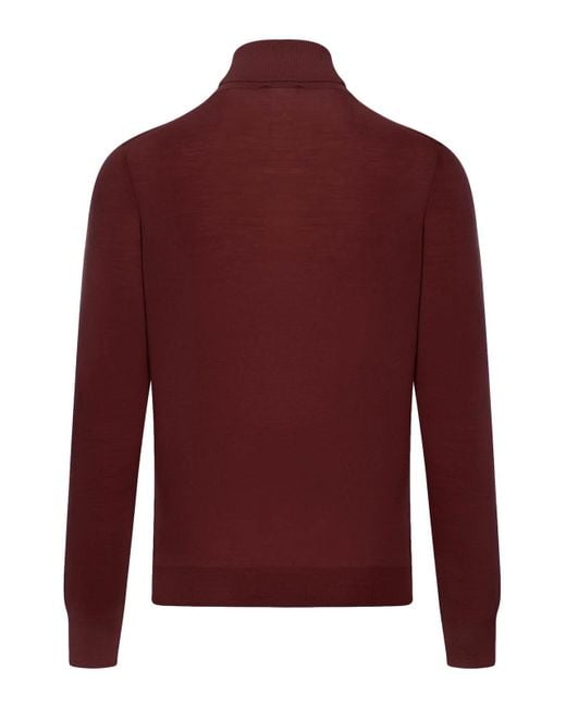Nome Red Turtleneck Sweater for men
