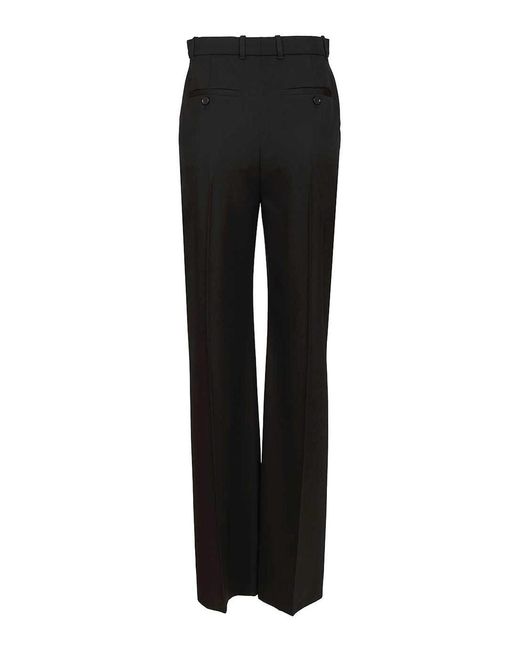 McQueen Black Tailored Straight-Leg Trousers