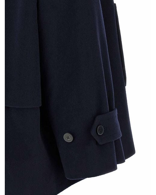 Alberto Biani Blue Caban Coat