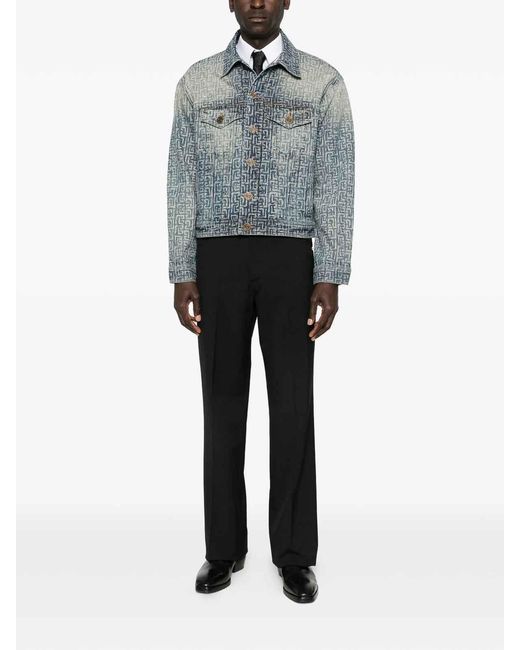 Balmain Blue Denim Jacket for men
