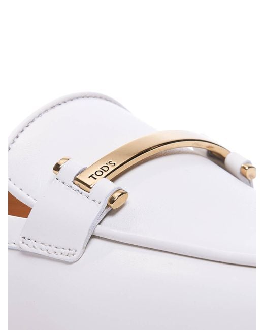 Tod's White Loafers