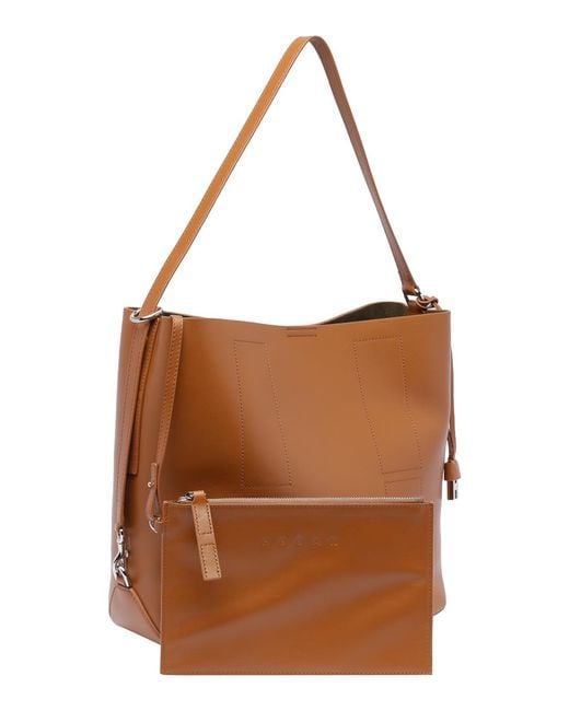 Hogan Brown Medium Hocket Hobo Bag