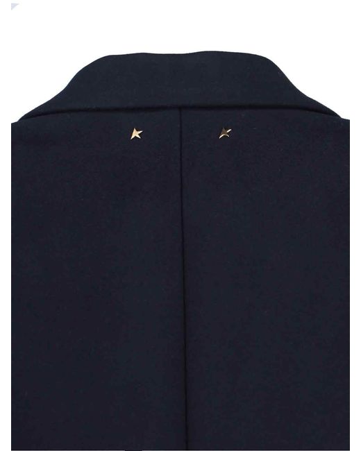 Golden Goose Deluxe Brand Blue Virgin Wool Blend Coat for men