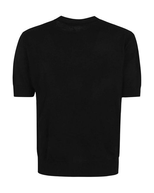 Balmain Black Couture Label Db Col Knit T-Shirt for men