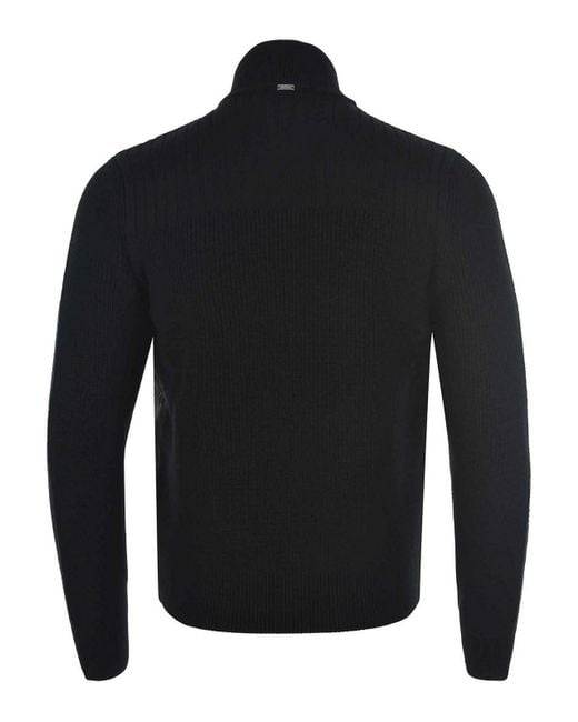 Herno Black Cardigan for men