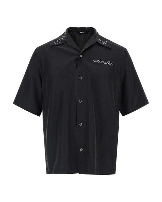 Amiri Black Stud Camp Shirt for men