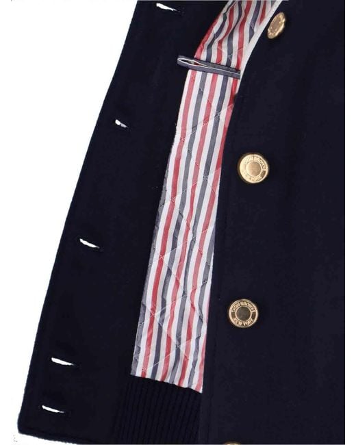 Thom Browne Blue 4-Bar Bomber Jacket