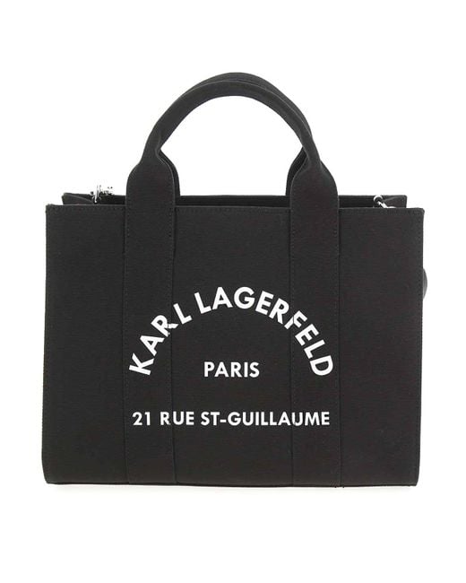 Karl Lagerfeld Black Rsg Square Medium Tote