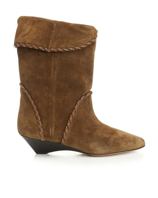Isabel Marant Brown Edoa Soft Suede Boots