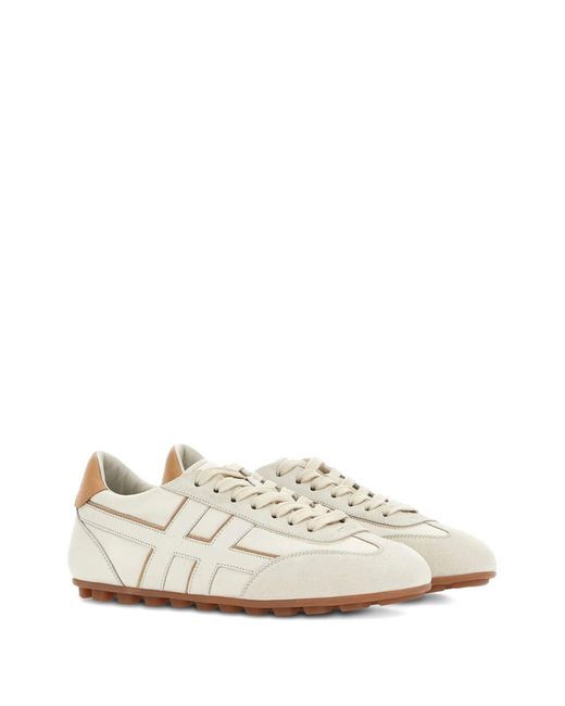 Hogan White Olympia Leather Sneakers