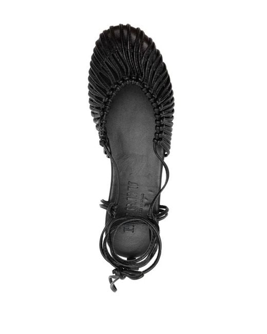 Hereu Black Mantera Leather Ballets