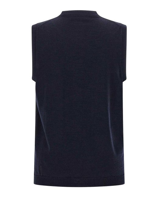 Zanone Blue Flexwool Vest for men
