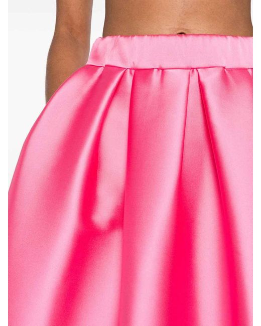 P.A.R.O.S.H. Pink Pleated Full Skirt
