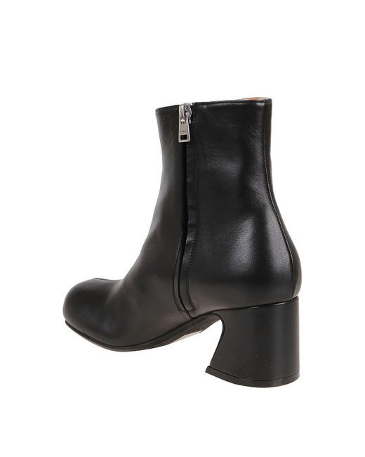 Marni Black Zipped Ankle Boots