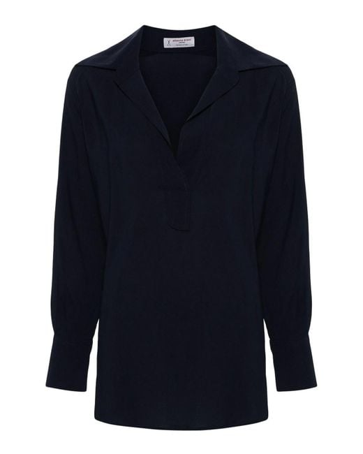 Alberto Biani Blue Georgette Blouse