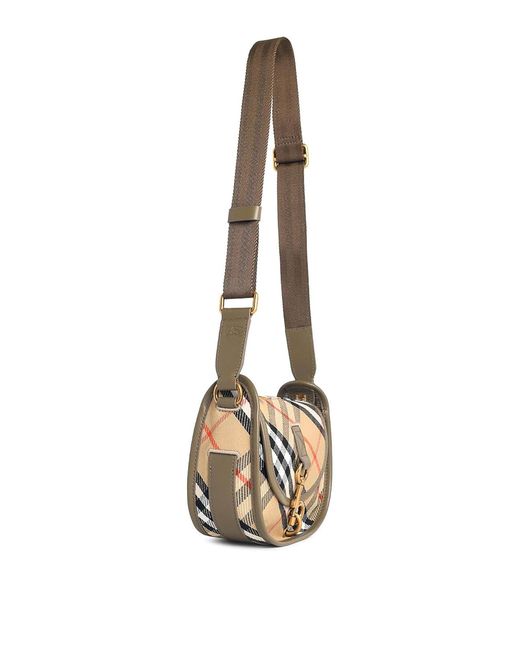Burberry White B Clip Mini Messenger Bag