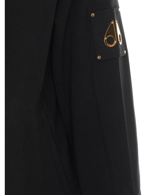 Moose Knuckles Black Hartsfield Zip-Up Hoodie for men