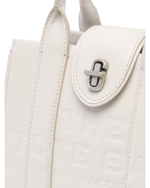 Marc Jacobs White The Turnlock Crossbody Tote Bag