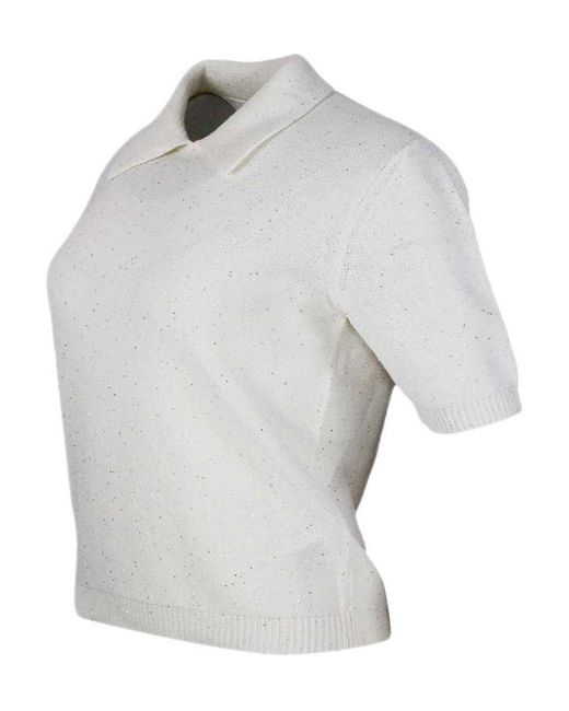 Fabiana Filippi White Sweaters 61Co 38Li 1Pl