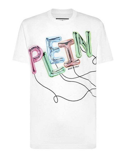 Philipp Plein White T-Shirt Round Neck Ss for men