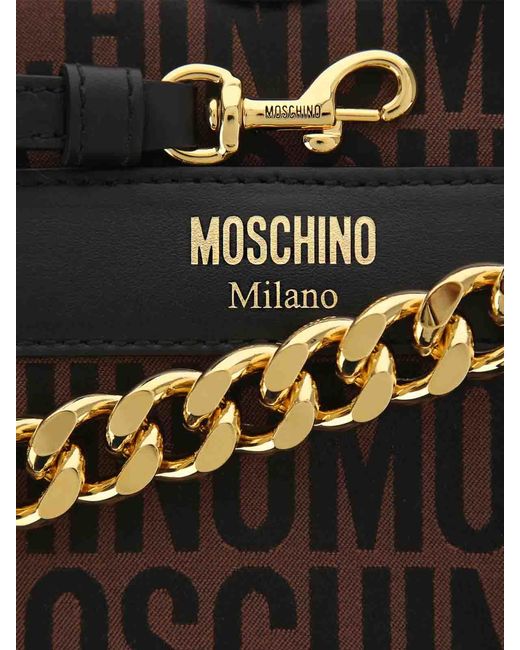 Moschino Metallic Logo Heart Bag