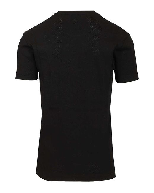 Tom Ford Black Perforated Ribbed T-Shirt for men
