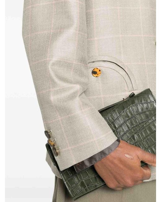 Blazé Milano White And Wool With Check Pattern