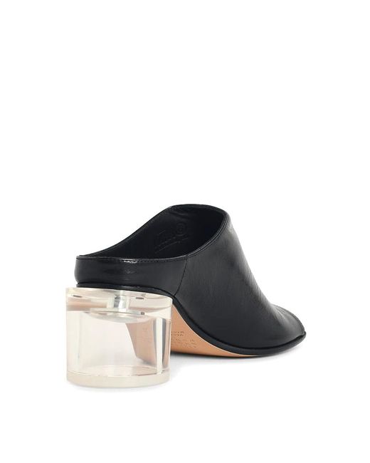 MM6 by Maison Margiela Black Anatomic Leather Mules