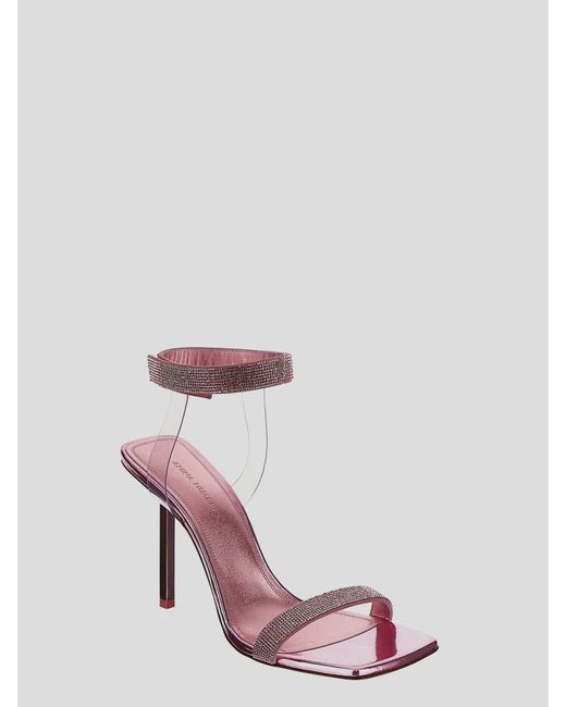 AMINA MUADDI Pink Mirrored Sandals