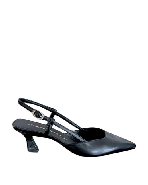Stuart Weitzman Black Vinnie 50 Slingback
