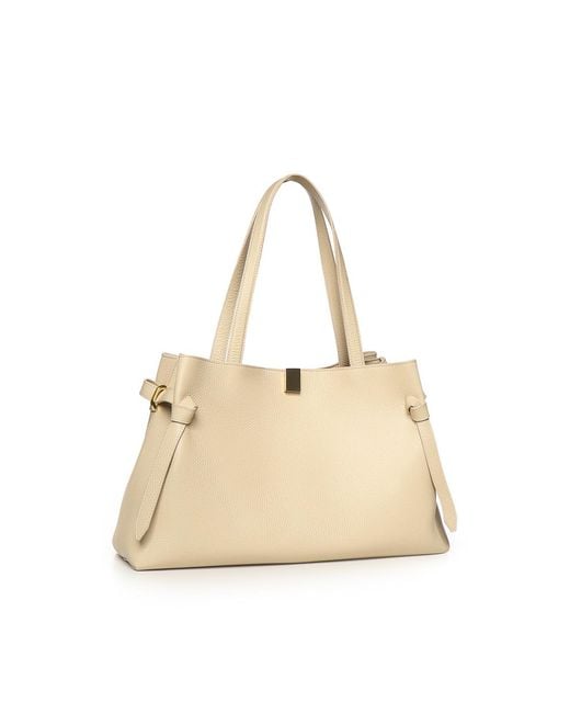 Yuzefi Natural Gyoza Leather Tote Bag